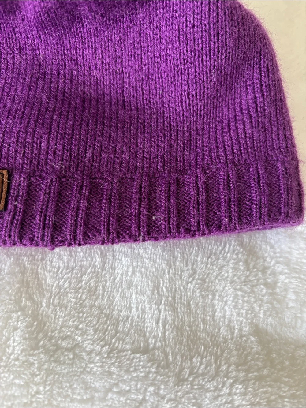 Cachealaska Kids Purple Knit Beanie Hat